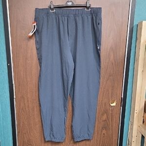 Gaiam Size XXL Grey Lightweight Track Style Pant